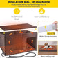 Aivituvin Dog House Insulated Outdoor Dog Kennel with Heated Liner for Winter 59" Extra Large Insulated Dog Cage with Heater,All-Around Iron Frame(Grey)