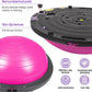 Half Balance Ball Trainer with Resistance Bands, Pink, Exercise Ball for Yoga and Stability Training