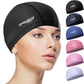 COOLMATE Fabric Swim Cap for Adult Women Men Kid 3 4 6 8 14 16, Silicone Water Resistant Layer, Cloth Swim Cap Gifts for Swimmers, Lightweight for Pool, Lap Swimming (1 pc)