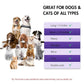 Dog Brush Kit - Self-Cleaning Slicker Brush with Bath Brush & Undercoat Rake | Deshedding Tools for Large - Small Dogs & Cats, Professional 3-in-1 Pet Grooming Set for Heavy Shedding, Purple
