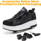 Wooowyet Roller Skate Shoes for Kids Boys Girls Rechargealbe Wheels Sneakers Fashion Roller Wheeled