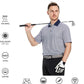 Men's Golf Polo Shirts Short Sleeve Striped Performance Moisture Wicking Dry Fit Golf Shirts for Men