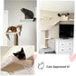 FUKUMARU Cat Wall Shelves, Stable & Safe 4 in 1 Large Cat Walls Furniture Set, Wooden Kitten Climbing Wall with Scratching Post for 16 Inch Drywall - Beige