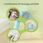 (4PCS) Pet Bath Brush,2025 New 2 in 1 Dog Bath Brush,Dog Shampoo Brush Bubble Maker,Bathing Dogs Grooming Massage Brush for Long & Short Haired Dogs & Cats,with Built-in Shampoo Dispenser(Blue)