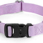 Mikivery Nylon Dog Collar with Quick Release Buckle Soft Adjustable Sturdy for Small Medium Large Dogs Violet,M