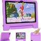 Kids Tablet 10.1 inch Android 14 Octa-Core 64GB 6000mAh Kids Space Parental Control 1280 * 800 HD Touchscreen Shockproof Case Dual Camera Gift for Toddler Children (Purple)