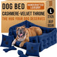 Luxury Dog Bed Chesterfield – Handcrafted Velvet Throne for Dogs | Joint Support, Calming & Temp-Regulating Comfort | Durable 5+ Years, Anti-Claw, Washable 100+ Times – L, Blue