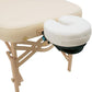 EarthLite Massage Face Cradle Cushion Memory Foam - Massage Table & Massage Chair Headrest Pillow w/Washable Fleece Cover, White