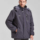 ELLSWOS Men's Waterproof Ski Jacket Winter Snow Coat Warm Hooded Raincoat Windproof Windbreakers