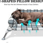 Elevated Raised Dog Bed Cot - Cooling Raised Dog Beds with Bolster Portable Washable Pet Cot Bed with Metal Frame Dogs Hammock Bed for Indoor & Outdoor
