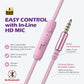 AILIHEN C8 Girls Headphones, On-Ear Headphones Wired with Microphone and Volume Control Foldable Corded Stereo 3.5mm Headset for Girls School Chromebook Laptop Computer PC Tablets Travel (Purple Pink)