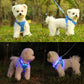 Light Up Dog Harness,Rechargeable LED Dog Harness for Small Medium Large Dogs,Reflective Lighted Safety Vest for Night Walking & Camping,Lightweight & Adjustable,Sky Blue,XS