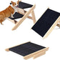 Dog Stairs/Ramp for Bed, Wooden Convertible Pet Steps, Portable Dog Ladder Up to 180 Pound for Elderly/Short-Legged Dogs, 2 Steps for Beds, Couch, Cars