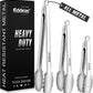 Tongs For Cooking - All Metal Heat Resistant 600 Degrees Kitchen Tongs, Stainless Steel Locking Tongs, For Food,Salad, BBQ, Grill, Dishwasher, Set of 3-7",9" & 12 inch
