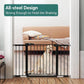 Babelio Baby Gate for Doorways and Stairs, 29-48" Auto Close Dog Gate, Easy-Install Pressure Mounted Satey Door, No Drilling Safety Gate for Child and Pets, 2 Pack, Black