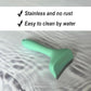 Pet Deshedding Tool with Curve Blade, Cat Grooming Brush, Tight V-shaped Teeth Shedding Comb for Cats and Dogs (Green, Small)