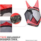 Harrison Howard Pro Luminous Horse Half Face Fly Mask Large Eye Space with Ears UV Protection for Horse Coral Orange L