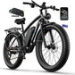 Ebike for Adults Electric, 52V 19.2Ah/32Ah, Peak 2000W/2500W E-Bike, 36/40MPH, 70 Miles/100Miles Long Range, Hydraulic Disc Brake, Off Road Snow Mountain E-Bike, 24"/26" Fat Tire Fast Electric Bicycle