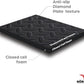 Norsk Foam Floor Gym Mats with Interlocking Tiles, .47" Thick, 24"x24", 48-Pack, 192 Square Feet, Diamond Plate Design, Black