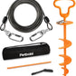 Petbobi Heavy Duty Dog Tie Out Cable and Stake - 40FT Steel Wire Dog Leads for Large Dogs Up to 300lbs, Anti Rust Spiral Stake with Strong Leash & 360° Swivel Hooks - Ideal for Yard, Outdoor & Camping