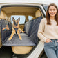 APetsPlanet Dog Car Seat Cover for Back Seat Hard Bottom - Waterproof Backseat Extender for Dogs - Pet Hammock for Car, Truck, SUV - Protector Bed with Mesh Window & Storage - Black, No Door Covers