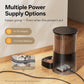 Automatic Cat Feeder WiFi- 5Ghz Cat Food Dispenser with APP Remote Control- Auto Pet Feeder for Small Dog Indoor- Easy to Set Up and Clean- Dual Power with Desiccant Bag& Stainless Steel