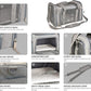 Cat Carriers Dog Carrier Pet Carrier For Small / Medium Cats Dogs Puppies (Up To 15lbs), TSA Airline Approved Small Dog Carrier Soft Sided, Collapsible Waterproof Travel Puppy Carrier - Grey