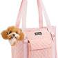 Pawaboo Dog Purse Carrier for Small Dogs with Pocket, Lightweight Dogs and Puppies Tote Bag Carrier, Dog Carriers Soft Sided for Puppy Cat Rabbit, Shopping Travel Puppy Carriers Under 11 LBS, Pink