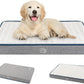 EMPSIGN Reversible Cool and Warm Dog Bed for Crate Pad, Pet Beds with Washable and Removable Cover, Dogs Crate Beds Sleeping Mats, Beds for Dog Crate for Large Medium Small Dogs, Grey