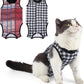 2 Packs Cat Surgery Recovery Suit Surgical Clothes Abdominal Wounds Anti-Licking Cat Bodysuit Onesie Substitute E-Collar& Cone
