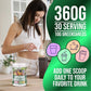 Superfood Greens Powder, Digestive Enzymes with Probiotics + Prebiotics, Gut Health, Bloating Relief for Women, Chlorella, Green Juice Mix with Beet Root Powder