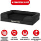 The Dog’s Bed, Medium Black Faux PL 30x23.5, Memory Foam, Pain Relief: Arthritis, Hip & Elbow Dysplasia, Post Surgery, Lameness, Supportive, Calming, Washable Cover, Veterinary Approved