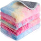 Reginary 4 Pcs Waterproof Guinea Pig Blankets Washable Small Animal Fleece Bedding Absorbent Guinea Pig Cage Liners Reusable Pet Pee Pad Sleep Mat for Hamster Ferret(Tie Dye Pattern,12 x 12 Inch)