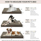 WNPETHOME Orthopedic Giant Dog Beds Large Sized Dog, Waterproof Extra Large Dogs Bed with Removable Washable Cover, Multi-Needle Quilting Dogs Crate Bed