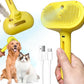 QOQ Self-Cleaning Spray Cat Brush for Shedding, Removes Static Flying Hair, and Works Wonders for Both Long and Short-Haired Pets 2 In 1 Cleaning Brush for Cats And Dogs Grooming (Yellow)