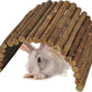 kathson Wooden Hamster Bridge,Guinea Pig Wood Ladder Bendable Tunnel Hideout Hut Small Animal Climbing Toys for Ferret Hedgehog Chinchilla Mice Rat Gerbil Baby Rabbit(15.7 x 6.0 in)