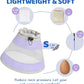 Breathable Air Mesh Cat Cone Collar Soft to Stop Licking, Adjustable, Foldable Lightweight Kitten Cones After Surgery Recovery for Cats & Kittens (Light Purple, S)
