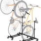 Vertical Bike Stands (2 Pack)，Standing Bike Rack for Garage Floor，Upright Bicycle Floor Stand Indoor Bike Holder with Adjustable Height for Garage & Apartment - for Wheels Sizes up to 29”