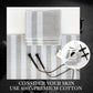 Luzia Striped Workout Towel for Sweat (Pack of 4) - Premium Quality 100% Turkish Cotton - Lightweight and Super Absorbent for Exercise, Sports, Workout, Fitness, Gym, Yoga, Running (Gray)