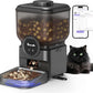 Automatic 6L Cat and Dog Feeder - Pet Feeder with WiFi and Smart Control via App - for Cats and Small Dogs, Auto Timed Food, Stainless Steel Bowl, Dual Powered, 12-Day Battery Life After Power Off
