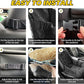 Dog Car Seat for Small Medium Dogs Up to 40lbs, Detachable Washable Soft Pet Booster Travel Bed for Front & Black Seat with Safety Leash Belt