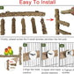 Bird Ladder Perch for Cage, Nature Wooden Bird Bridge Exercise Stands Parrot Climbing Chewing Toys for Small Animal (B)
