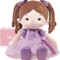 Soft Baby Doll Toys (16''), My First Baby Rag Doll for 1 Year-Old Girl Birthday Gift, Christmas Plush Toys Gift for Toddler Kids Infants-Daydream-Princess-Coral-Violet