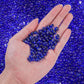 Keedolla 15 Oz Aquarium Glass Marbles Fish Tank Rocks, Decorative Glass Pebbles Gemstones for Aquarium Gravel Fish Tank Stones Vase Fillers DIY Crafts - Cobalt Blue