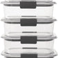 Rubbermaid Brilliance Food Storage Containers BPA Free Airtight Lids Ideal for Lunch Meal Prep & Leftovers Set of 5 (3.2 Cup)