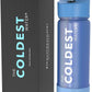 Coldest Insulated Water Bottle with Straw Lid - Stainless Steel Metal Insulated Bottle for Men & Women (Galactic Blue Glitter, 18 oz)