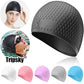 Tripsky Silicone Swim Cap,Comfortable Bathing Cap Ideal for Curly Short Medium Long Hair, Swimming Cap for Women and Men, Shower Caps Keep Hairstyle Unchanged…
