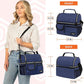OPUX Lunch Box for Men, Adult Lunch Box Cooler, Insulated Lunch Bag Women, Dual Compartment Lunchbox for Work, Leakproof Double Decker Lunch Bag, Soft Lunch Pail Tote Boys Girls Kids School, Navy Blue