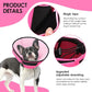 Large Dog Soft Cone Recovery Collar, Comfortable Dog Head Cone Collar for Large Dogs, Pet Surgery Cone Soft Neck Protector, Pink L