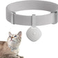 Safety Cat Collar Pro and Tag Set - U.S. IDA Gold Award, Elastic Release Cat Collar Charm Tag, Non Breakaway Cat Collar Adjustable with Charm for Kitten Small Large Cats (Glacier Silver, M)